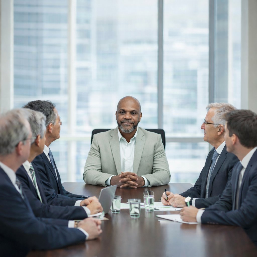 Duane K. Andrews leading an executive boardroom session